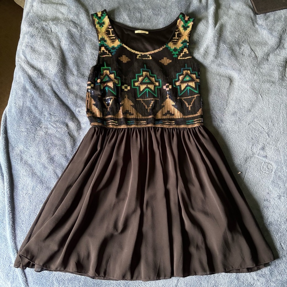 🗽Miami || Sequin Fit and Flare Mini Dress